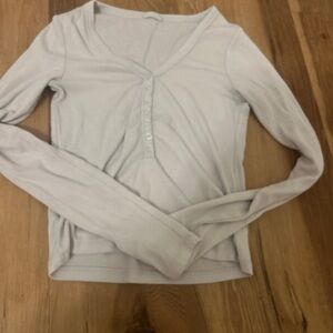 Cotton On Light Gray Long Sleeve Top